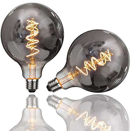 ESIP Edison Vintage Glühbirne,G125 E27 4W LED Glühbirne Vintage Antike Glühbirne,Warmweiß (2700K), Ideal für Nostalgie und Retro Beleuchtung im Haus Café Bar usw - 2 Stück
