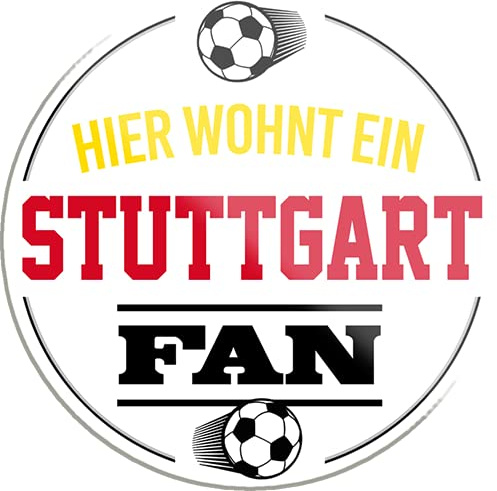 schilderkreis24 – Fußball Magnet “Stuttgart Fan“ Deko Kühlschrankmagnet Artikel Sport Verein Geschenkidee Club Weihnachten Fußball Fan Liebhaber Begeisterte 8x8 cm