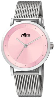 Lotus Damen Uhr Analog aus Edelstahl 316L Silber - Quarzwerk - Mineralglas hochresistent - 5 ATM wasserdicht 18790/3 - Minimalist for Her