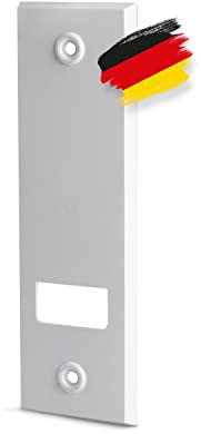 BAUHELD® Rolladengurt Abdeckung mit 185mm Lochabstand [6 Stück] - Maxi Unterputz Gurtwickler-Blende aus stabilem Kunststoff [Einteilig] - Abdeckplatte für Rollladengurt 23mm geeignet - Weiß