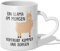 22Feels Llama Tasse mit Spruch Tier Büro Geschenk für Frauen und Männer Deko Kollege - Morgen (Herzhenkel Weiss)