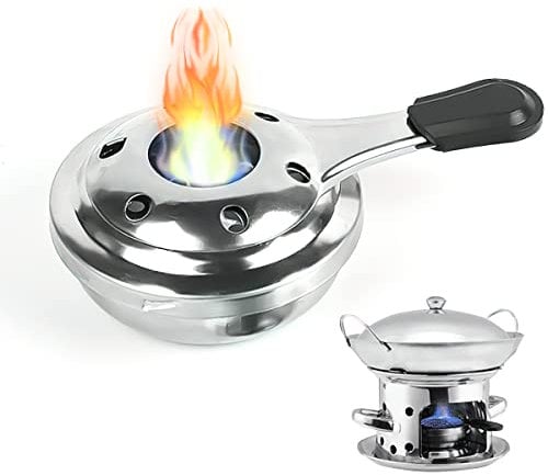 Brûleur À Fondue, Taozoey Brûleur d'alcool, Réchaud à Alcool en Acier Inoxydable, Brûleur Pâte Portable, Mini Réchaud à Alcool pour l'extérieur, kit de Survie pour Urgence