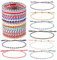 FIOROYAL 35 Pcs Friendship Bracelets String Bracelets Summer Beach bracelet for Boys Girls Women Men Colorful Adjustable Boho Woven Handmade Rope Thread Bracelet