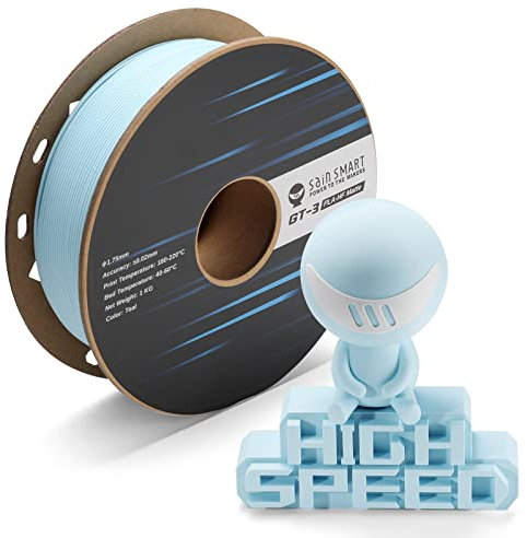 SainSmart GT-3 Mattes PLA Filament 1,75mm, bis zu 500mm/s Schneller Druck, Hochwertiges 3D-Drucker Filament, 1 KG Spule, Maßgenauigkeit +/- 0,02mm, Blaugrün