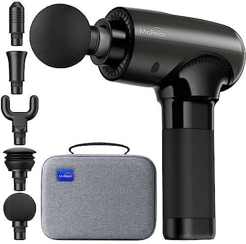 Massagepistole Massage Gun,Massagepistole bis zu 3200U/min Massagegerät mit 2500mAh Akku und USB C Ladeanschluss zur Muskel Massage Entspannen, Schwarz