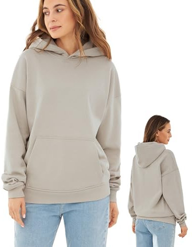 Johnny Urban Hoodie Damen & Herren Oversize Beige - Cody - Basic Kapuzenpullover mit Oversized Fit - Pullover Sweatshirt mit Kapuze & Schwerem Stoff - Einfarbig