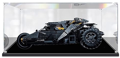 TADALU Acryl Vitrine Schaukasten, Schwarz, 50 x 30 cm, Staubdicht, Kompatibel mit 76240 Bausteine Auto Chariot Sportwagen (Ohne Bausteine), 50 x 30 x 20 cm, A,2MM