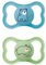 MAM Air Silikon Schnuller im 2er-Set, extra leichtes und luftiges Schilddesign, zahnfreundlicher Baby Schnuller aus speziellem MAM SkinSoft Silikon mit Schnullerbox, 6-16 Monate, Bär/Nashorn