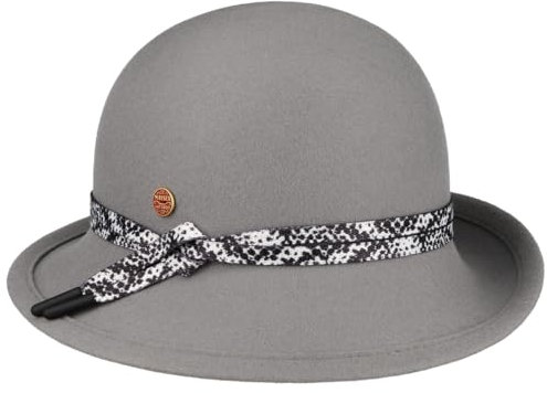 Mayser Mia Soft Wool Glockenhut Wollhut Damenhut Wollglocke Damenglocke Damen - Made in The EU Winter Herbst-Winter - One Size hellgrau