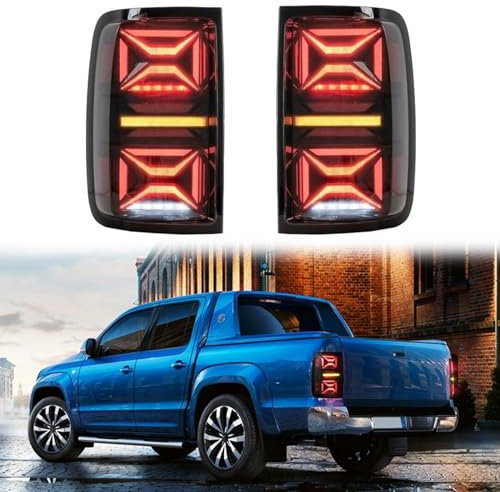 Wkopet LED-Rücklicht für VW Amarok (2010-2022), Taillight Lampsambly Set links + rechts (rauch)