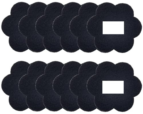 12-Pack Universal Trash Can Odor Absorbing Filters, Activated Charcoal Deodorizer for Trash Cans, Compost Buckets, Countertop and Recycle Bins (Flower)