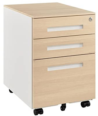 Aktenschrank Aktenschrank mit 3 Schubladen und 1 Schloss, rollender mobiler Aktenschrank unter dem Schreibtisch, vertikaler Aktenschrank mit Rollen for A4-Dokumente, Dokumente im Letter-Format, hängen