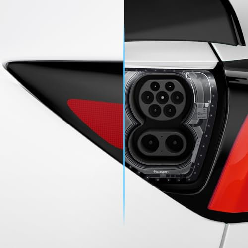 Spigen Tesla Model 3 2021-2023 and Y (~2024) Protective Film and Wrap Set Charge Port, Premium Design, Designed for Tesla Accessories - Zero One Edition