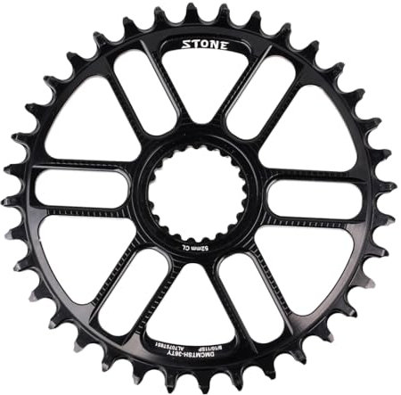STONE – Plato Redondo/Ovalado Mount Direct Compatible con Shimano MTB CNC Aluminio Aleris 7075-T65, M7100, M7120, M7130, M8100, M 8120, M8130, M9100, M9120, M9130, MT-900 (Redondo, 32T)