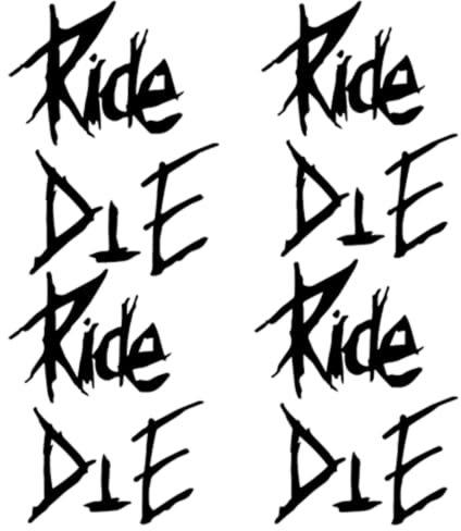 Ride Or Die Aufkleber,4 StückReflektierend Motorrad Aufkleber,Wasserfest Und Extrem Klebrig Aufkleber, Auto Aufkleber FüR Autos, MotorräDer Und FahrräDer,8x6.1cm