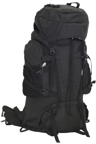 vidaXL Wanderrucksack Schwarz 60 L Oxford-Gewebe, Campingrucksack, Outdoor Rucksack, Leichter Rucksack, Wandertasche, Trekkingrucksack, Rucksack
