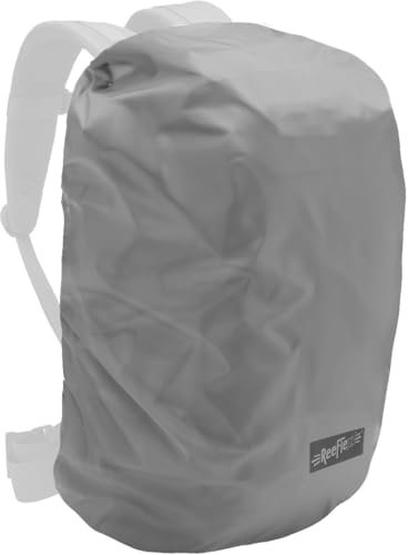 REEFLEXX Reflektor Rucksackhülle Silver Glow, Größe M, für 20-35 Liter Rucksäcke, erhöhte Sichtbarkeit bei Nacht und schlechtem Wetter durch vollflächige Reflektion