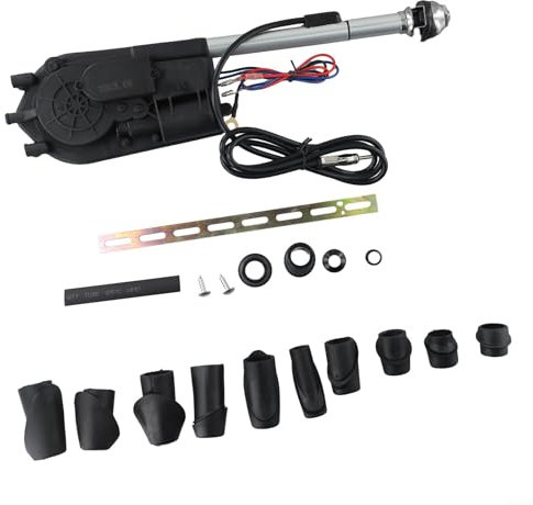 Zilimontt Electric Aerial Fitting Kit,AM/FM Auto Motor Power Antenna Kit For Mercedes W140 W126 W124 W201,DC12V Electric Power Automatic Antenna,Radio Mast Aerial
