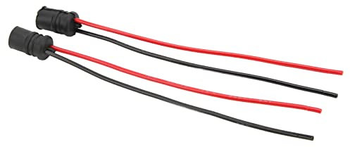 GYZOUKA 2 Stück Glühbirnensockel 12 V 30 A Schwarz Weich T10 2 LED-Glühbirnenfassungen mit Draht Industrieausrüstung Autos Fahrräder