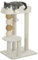 PawHut Árbol Rascador para Gatos Altura 76 cm Árbol para Gatos Torre para Gatos con Revestimiento de Borreguillo Plataformas Bola Colgante y Poste de Yute Beige