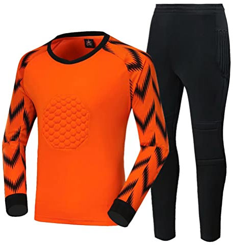 Maglia da Portiere Calcio Uomo, Completino di Maglia a Maniche Lunghe e Pantaloni per Uomo Sportivo Giocatore Portiere, Personalizzabile Nome Numero Logo,Rosa,3XL