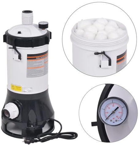 Xichuzi Pompa con Filtro Piscine Intex Bestway 185W Pompaggio Acqua Filtrazione