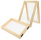 VILLFUL 2pcs Wood Art Picture Frame Material Package Paper Making Frame Paper Making Kit for Sieve Papermaking Decor Press Double Deckle Cardboard Deckles Piecing Pallet Khaki Wooden