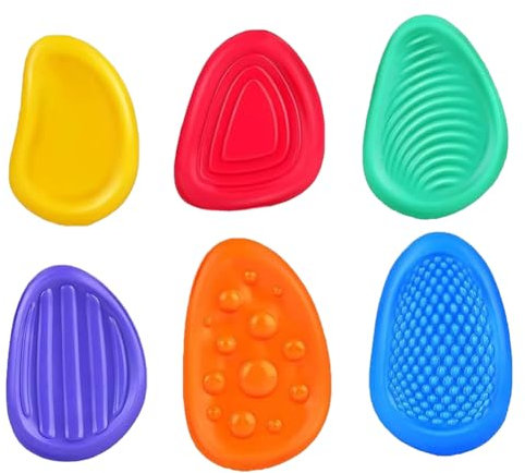 Generic 6er-Pack strukturierter Handschmeichler für Kinder und Erwachsene, -Stressspielzeug, sensorisches -Spielzeug für Autismus-Teenager, beruhigendes, leises Angst-Fidgets