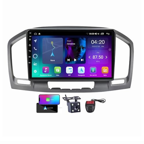 Generisch 9 Android 13 Auto-GPS-Radio für Opel Insignia (2009-2013) – Kabelloses CarPlay, Android Auto, DSP, FM RDS, DAB+, Bluetooth 5.0, DVR-Tuner, 2-DIN-Upgrade