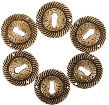 HOLIDYOYO Juego De 6 Cubiertas De Ojo De Cerradura Vintage Para Muebles Placas Decorativas Para Cajones Y Armarios Inserto De Cerradura Para Muebles Uso En Hogar Y Oficina