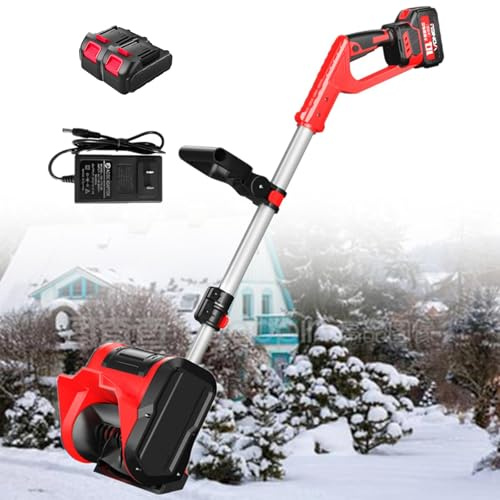 Quitanieves Eléctrico Inalámbrico,Quitanieves Con Batería Eléctrica De 20 V,Pala Quitanieves Eléctrica, Batería De 4,0 Ah Y Cargador Rápido Incluidos, Para Quitar La Nieve De Carreteras Y Viviendas B