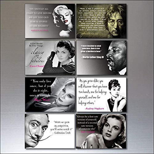 8 Inspirational Quotes Vintage Fridge Magnets No.1