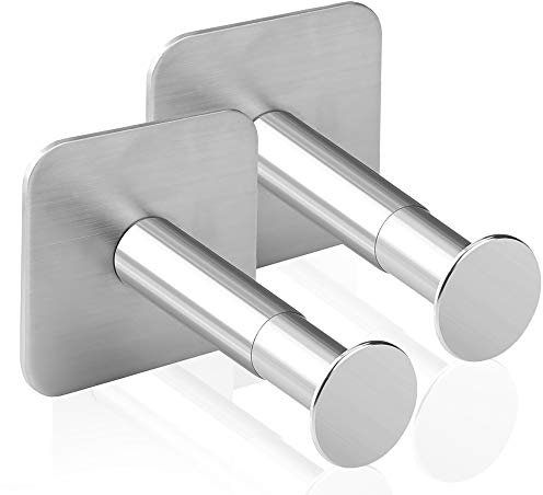 GEEKRIA Extensible Headphone Wall Mount, Stainless Steel Stick-On with 3M Adhesive Hooks Under Desk, Stick on Smooth Wall, Dual Headset Hanger Mount for Most of the Headphones (2 Pcs)