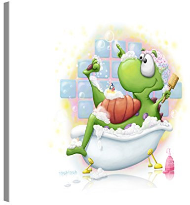 PICANOVA – Bubble Bath 40x30cm – Premium Leinwanddruck – Kunstdruck Auf 2cm Holz-Keilrahmen Für Schlaf- Und Kinderzimmer – Kinder Kollektion Von TooshToosh
