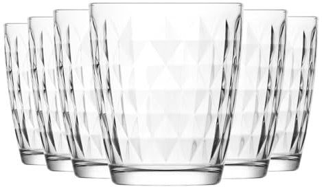 LAV 12x Clear 340ml Artemis Tumbler Glasses - Stemless Kitchen Water Whiskey Wine Gin Juice Cocktail Drinking Glass Set