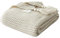 Zoomlie Nordic Handgemachte Strickdecke, modischer Überwurf, für Sofa, Bett und als Zudecke, Polyester baumwolle, beige, 130x170cm