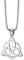 Edelstahl Irish Celtic Triquetra Triangle Trinity Knot Anhänger Halsketten für Männer Viel Glück Infinity Celtic Triangle Knoten Anhänger Schmuck für Frauen Männer, 24 Rolo Chain, Silber