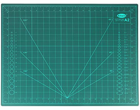 Queiting A2 Cutting Mat Self Healing Cutting Mat Professional Non Slip Mat Multi Layer Printed Grid Lines Board for Craft Art Design (60 x 45 cm)