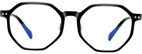 ATTCL Damen Blaulichtfilter Brille Blockieren Blaue Licht von PC, TV und Handy ohne sehstärke Computerbrille BL6688 Black
