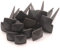 Paquete de 40 clavos tradicionales forjados a mano hechos a mano (1 kg) de hierro negro con cabeza cuadrada de 25 mm, clavos decorativos para puertas y muebles