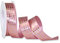 finemark 20 m x 25 mm Satinband ROSA Altrosa mit Gold Punkten Schleifenband Geschenkband Dekoband Glanz Dots gepunktet Geburtstag Geschenkverpakung Dekorieren Weihnachten glänzend Satin