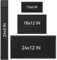Lot de 4 Tapis de Bar en Caoutchouc Souple antidérapant pour Bar à Cocktail et café (61 x 30,5 cm + 45,7 x 30,5 cm + 58,4 x 7,6 cm + 30,5 x 15,2 cm, Noir)
