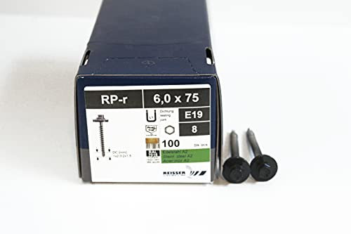 Schrauben 6,0x75mm - Sandwichprofil/Trapezbleche - Bohrschraube, Befestigung (Grey)