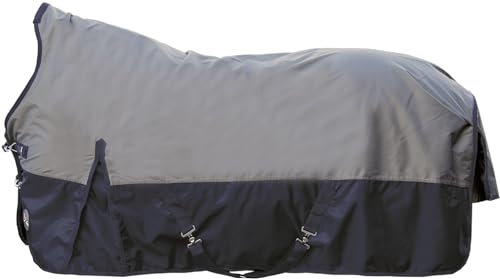 HKM Edmonton Pferdedecken 9591 grau/schwarz 165