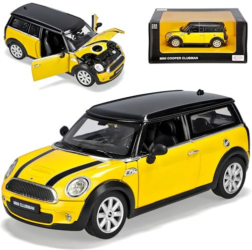 NEW Mini Cooper Clubman Kombi Gelb Ab 2007 1/24 Rastar Modellauto Modell Auto