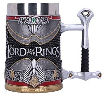 Nemesis Now Bierkrug, Deko Glas, Herr der Ringe, Aragorn, 15,5 cm, silberfarben, B5873V2, 15.5cm, Silber
