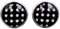Stechschmuck Ohrstecker Handmade Ohrclips Ohrklemmen Punkte Polka Dots 50er Jahre Schwarz Weiß Silber Farben Damen Kinder Kitsch Kawaii 1 Paar Größe Wählbar (Ohrclips 12mm)