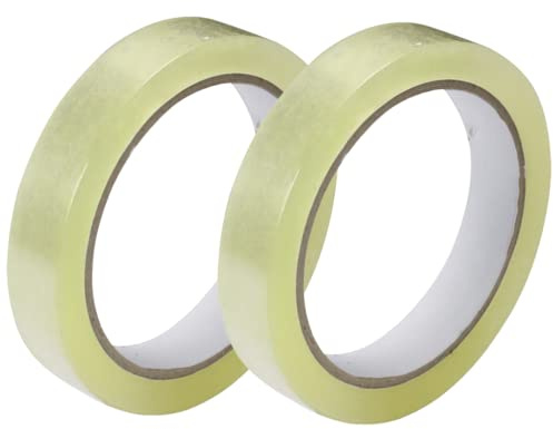 GTSE Cellotape, 24mm x 66m per roll, Gift Wrap Clear Tape for Christmas and Birthdays, Crafts, Packaging Sellotape, Parcel Tape, Compatible with Dispensers - 2 Rolls