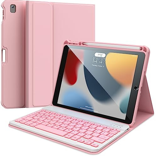ALIWLHOF Funda con teclado para iPad de 10.2 pulgadas 9ª/8ª/7ª generación 2021/2020/2019