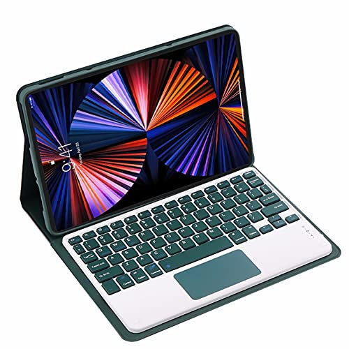 GUPENAA Funda para teclado con trackpad para Lenovo Tab M10 FHD Plus de 10.3 pulgadas (TB-X606F/TB-X606X), funda delgada y ligera con teclado Bluetooth desmontable magnéticamente, verde oscuro